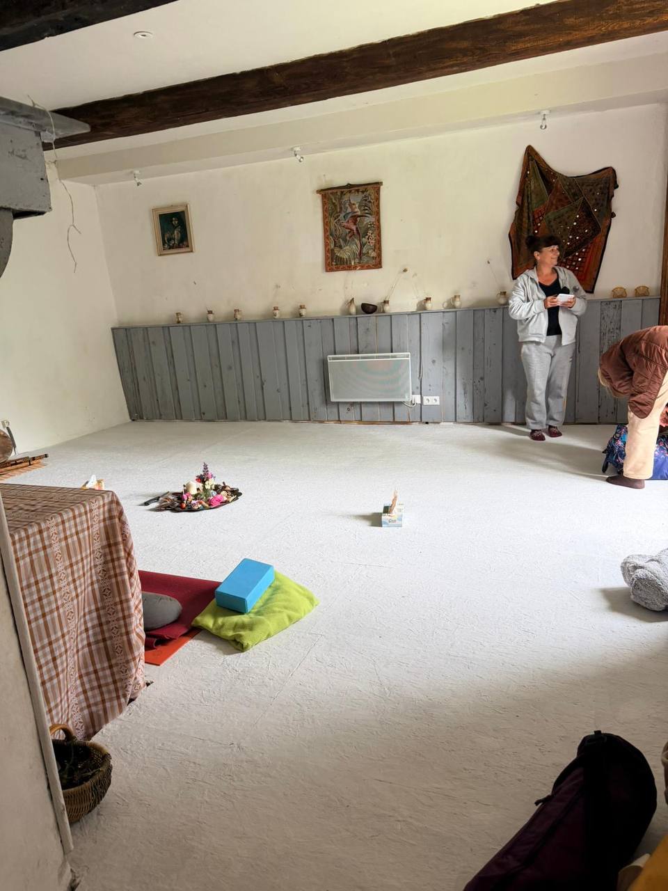 Rustic practice room planned for the 2027 yoga teacher training in Southern France